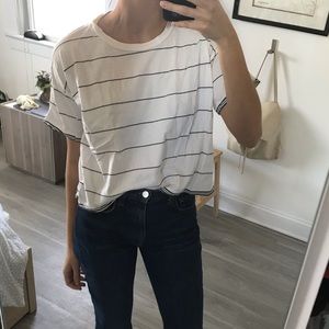 Madewell Striped Cropped Tee